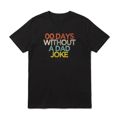 Funny 00 Days Without T-Shirt – Klassisches T-Shirt in Schwarz