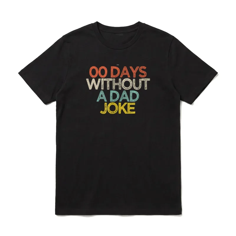 Funny 00 Days Without T-Shirt – Klassisches T-Shirt in Schwarz