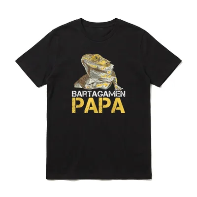 Bartagamen Papa Bartagam Halter T-Shirt – Klassisches T-Shirt in Schwarz