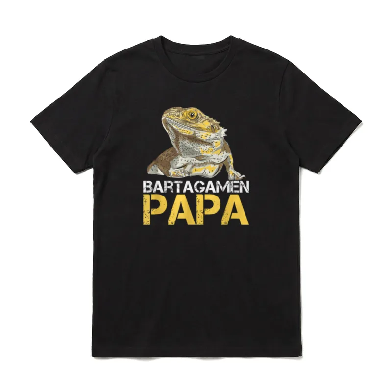 Bartagamen Papa Bartagam Halter T-Shirt – Klassisches T-Shirt in Schwarz