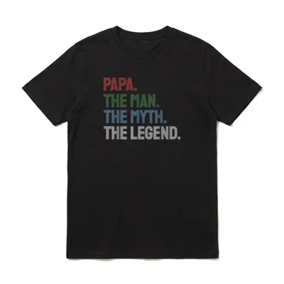 Papa The Man The Myth T-Shirt – Klassisches T-Shirt in Schwarz