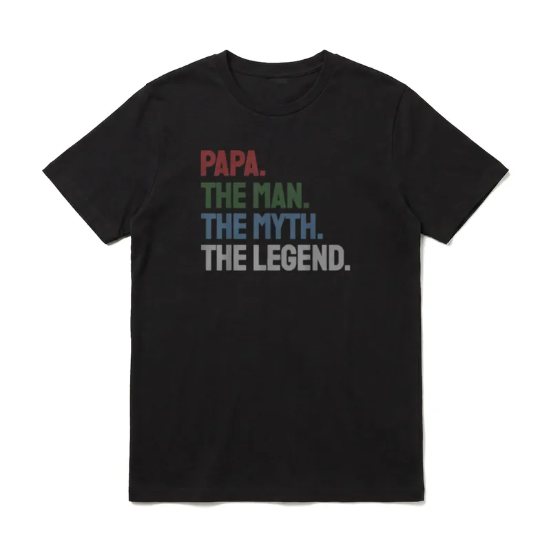 Papa The Man The Myth T-Shirt – Klassisches T-Shirt in Schwarz