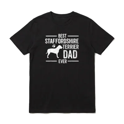 American Staffordshire Terrier Dad T-Shirt – Klassisches T-Shirt in Schwarz
