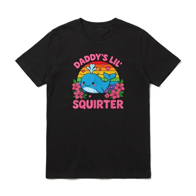 Daddy's Lil Squirter Funny T-Shirt – Klassisches T-Shirt in Schwarz