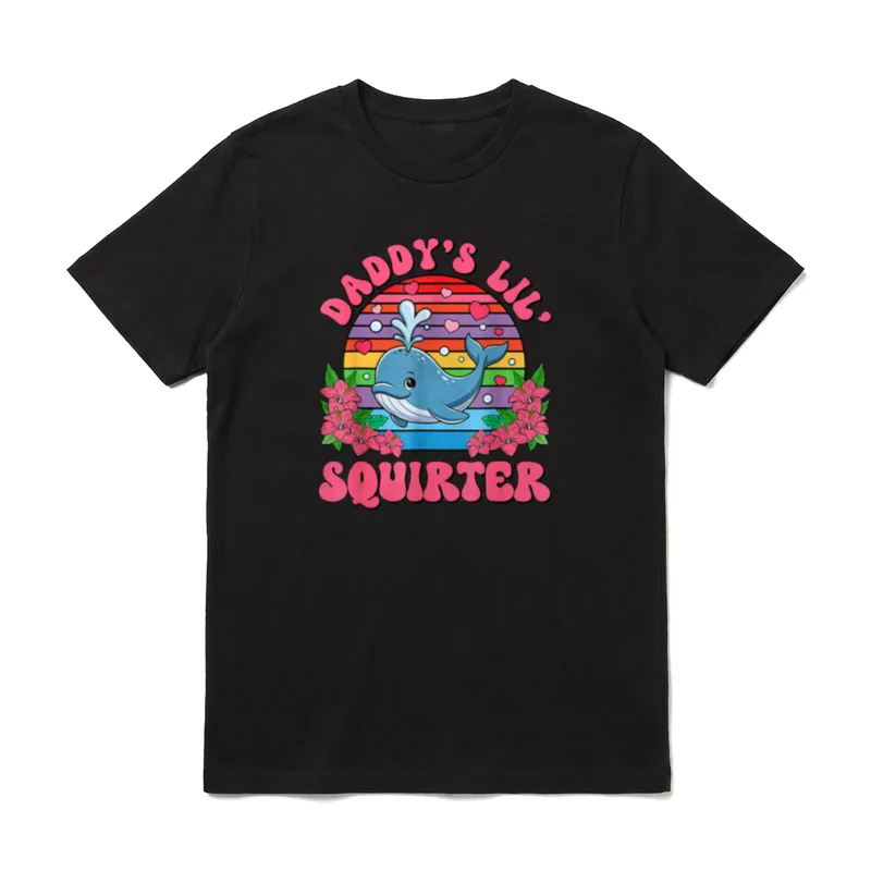 Unangemessene lustige Daddy's Lil Squirter T-Shirt – Klassisches T-Shirt in Schwarz