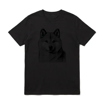 Hund Fingerabdruck Shiba Inu T-Shirt – Klassisches T-Shirt in Schwarz