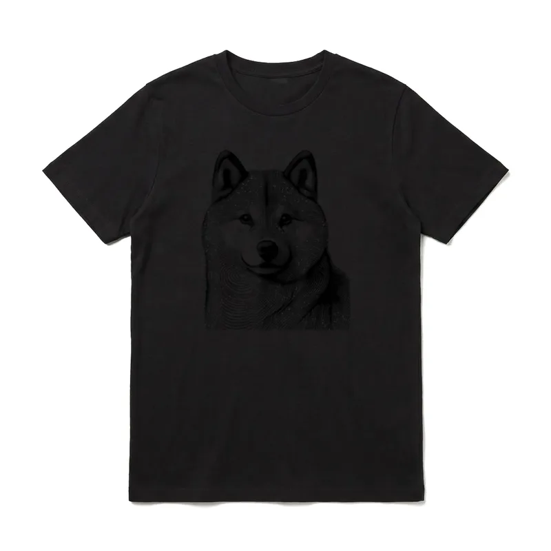 Hund Fingerabdruck Shiba Inu T-Shirt – Klassisches T-Shirt in Schwarz
