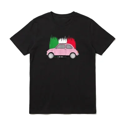 500 Oldtimer Flagge Italien Papa T-Shirt – Klassisches T-Shirt in Schwarz