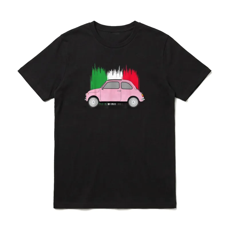 500 Oldtimer Flagge Italien Papa T-Shirt – Klassisches T-Shirt in Schwarz