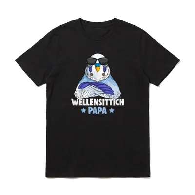 Wellensittich Sittich Papa T-Shirt – Klassisches T-Shirt in Schwarz
