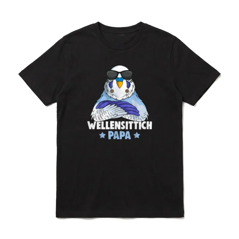 Wellensittich Sittich Papa T-Shirt – Klassisches T-Shirt in Schwarz