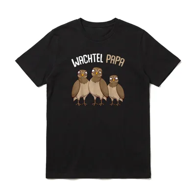 Wachtel Papa Wachtelzüchter Wachteln T-Shirt – Klassisches T-Shirt in Schwarz