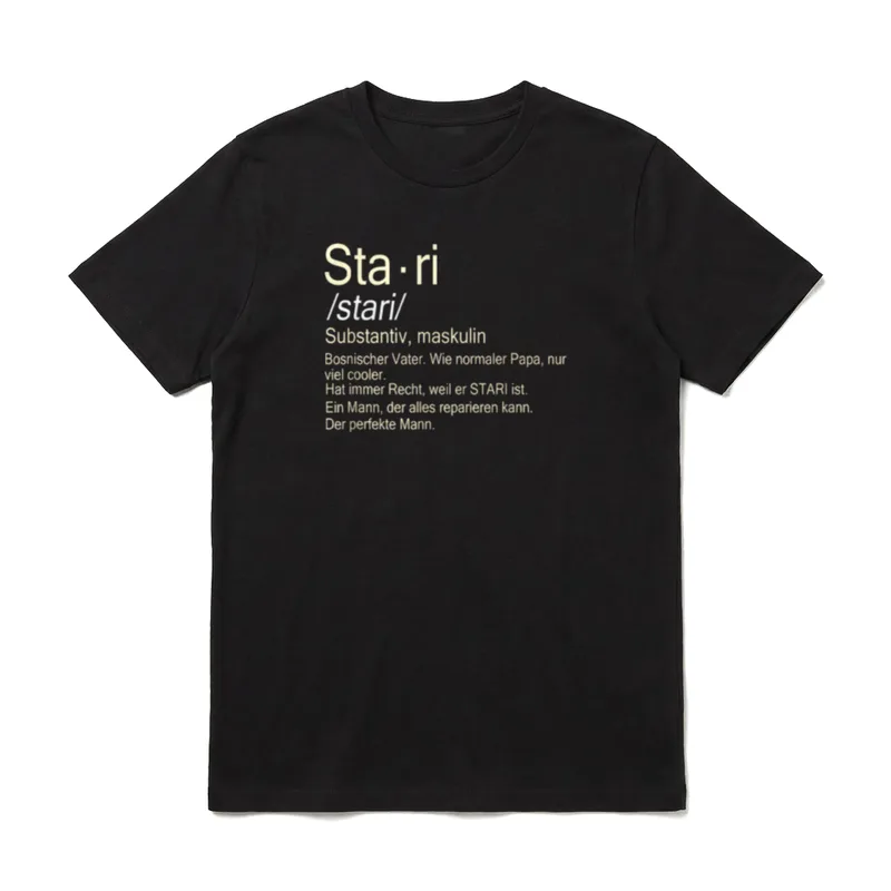 Stari Bosnischer Vater T-Shirt – Klassisches T-Shirt in Schwarz