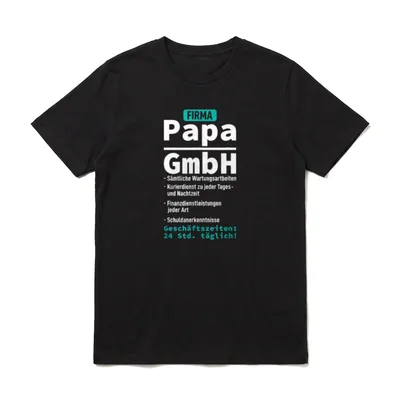 Firma Papa GmbH Mama T-Shirt – Klassisches T-Shirt in Schwarz