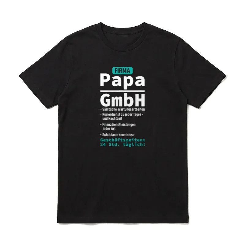 Firma Papa GmbH Mama T-Shirt – Klassisches T-Shirt in Schwarz