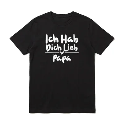 Papa Ich Hab Dich T-Shirt – Klassisches T-Shirt in Schwarz