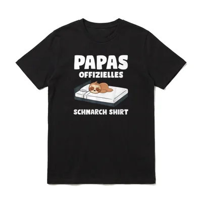 Papas offizielles Schnarch Pyjama T-Shirt – Klassisches T-Shirt in Schwarz