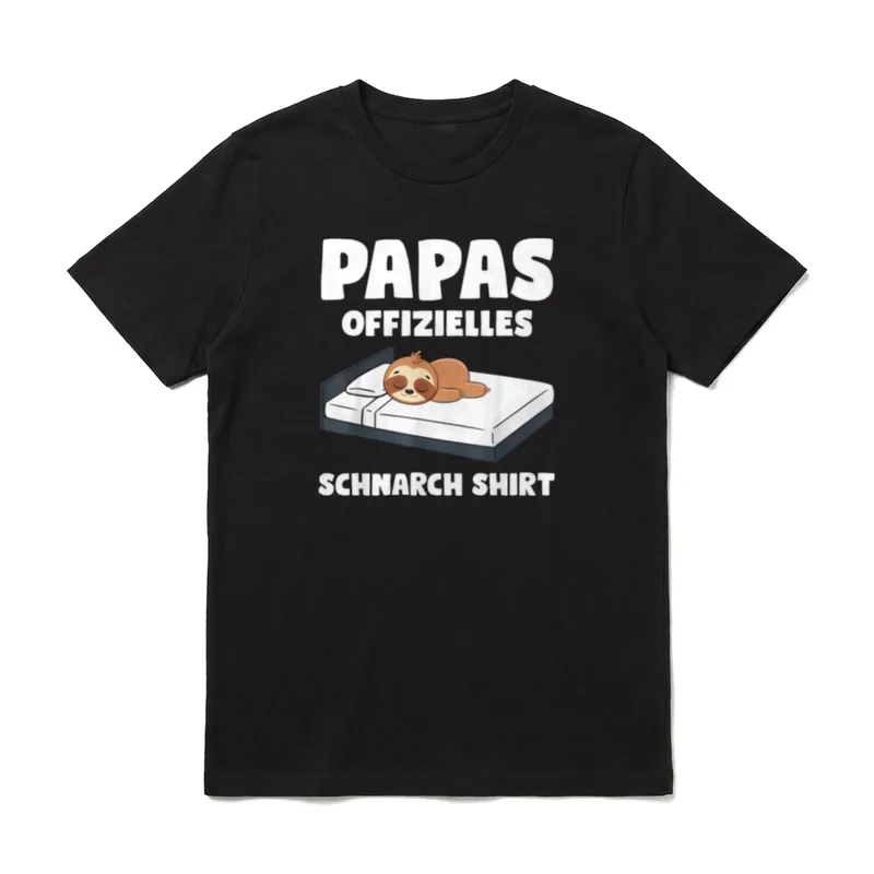 Papas offizielles Schnarch Pyjama T-Shirt – Klassisches T-Shirt in Schwarz