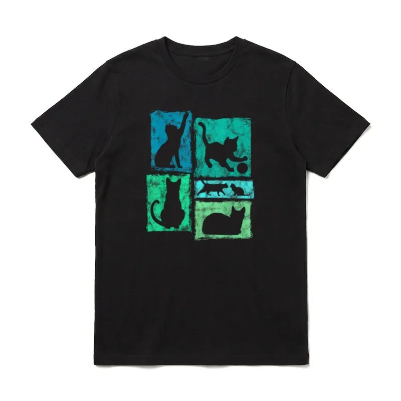 Retro-Katzen-Grafik für Katze Mutter T-Shirt – Klassisches T-Shirt in Schwarz