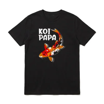 Koi Papa Koi Teich Papa Sprüche & Geschenke T-Shirt – Klassisches T-Shirt in Schwarz
