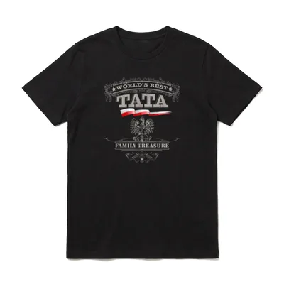 Polnisches Tata Papa Best T-Shirt – Klassisches T-Shirt in Schwarz