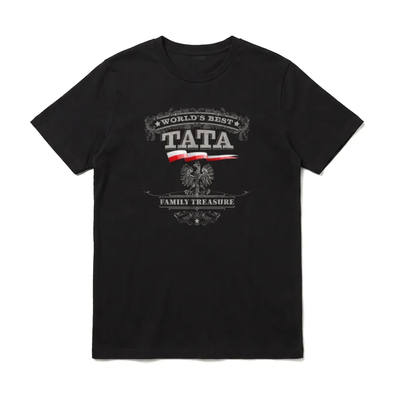 Polnisches Tata Papa Best T-Shirt – Klassisches T-Shirt in Schwarz