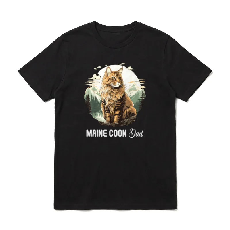 Maine Coon Dad Kätzchen T-Shirt – Klassisches T-Shirt in Schwarz