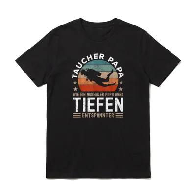 Taucher Papa Tauchen Spruch T-Shirt – Klassisches T-Shirt in Schwarz