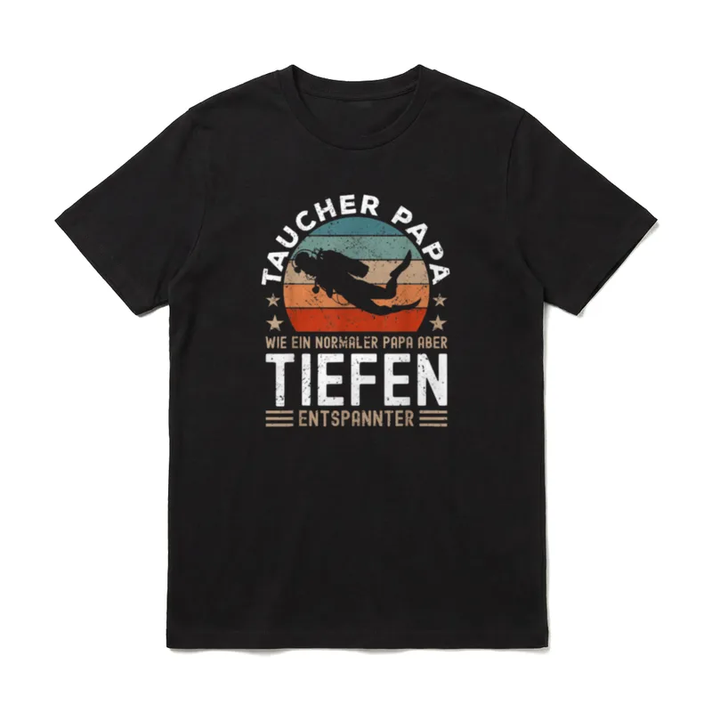Taucher Papa Tauchen Spruch T-Shirt – Klassisches T-Shirt in Schwarz