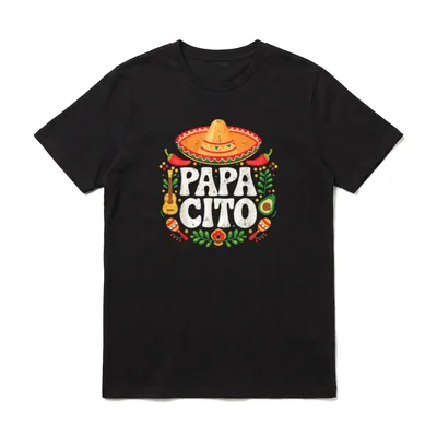 Papacito Lustig Mexikanischer Papa T-Shirt – Klassisches T-Shirt in Schwarz