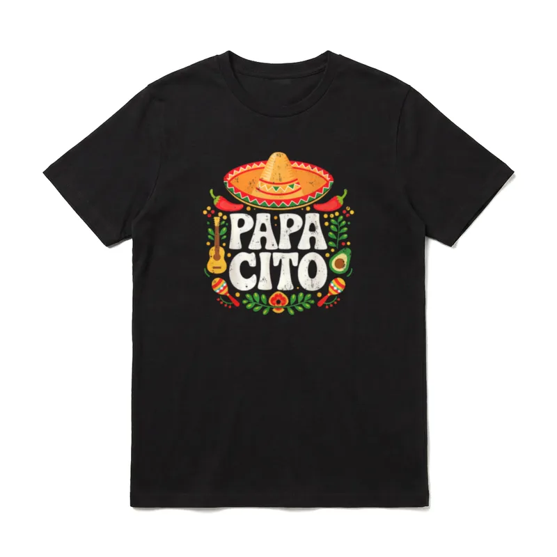 Papacito Lustig Mexikanischer Papa T-Shirt – Klassisches T-Shirt in Schwarz