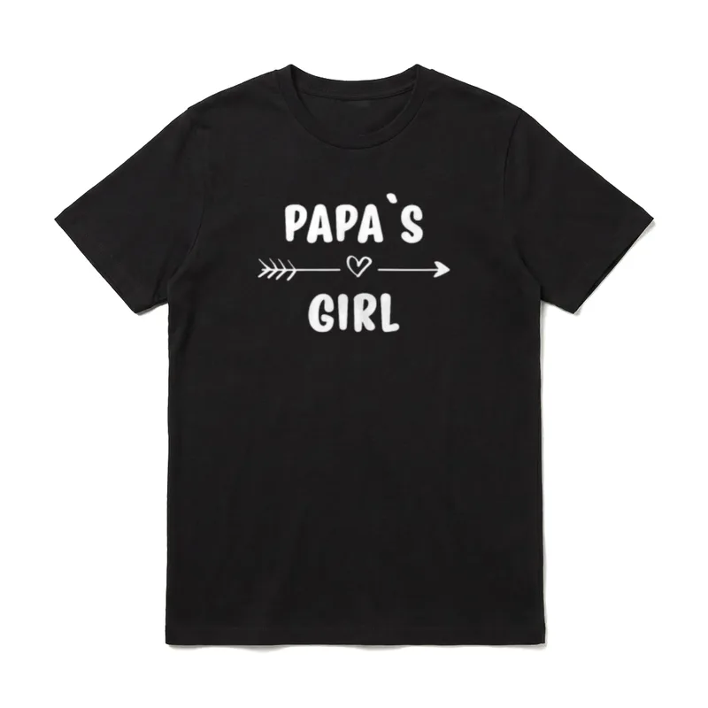 Papa's Girl Papas Mädchen T-Shirt – Klassisches T-Shirt in Schwarz