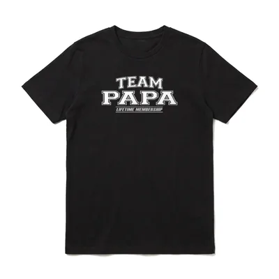 Team Papa Stolzer Familienname T-Shirt – Klassisches T-Shirt in Schwarz