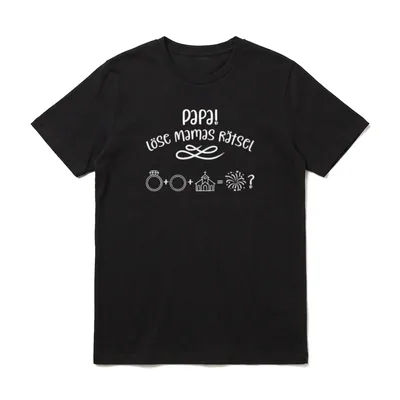 Löse Mamas Rätsel Papa T-Shirt – Klassisches T-Shirt in Schwarz