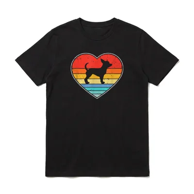 Retro Chihuahua Men Women Kids T-Shirt – Klassisches T-Shirt in Schwarz