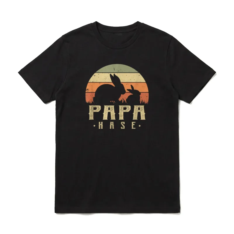 Papa Hase Osterhase Familie Papa Sprüche & Geschenke T-Shirt – Klassisches T-Shirt in Schwarz