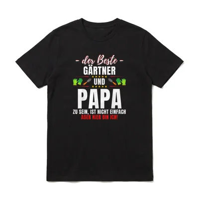 Papa und Gärtner lustiges T-Shirt – Klassisches T-Shirt in Schwarz