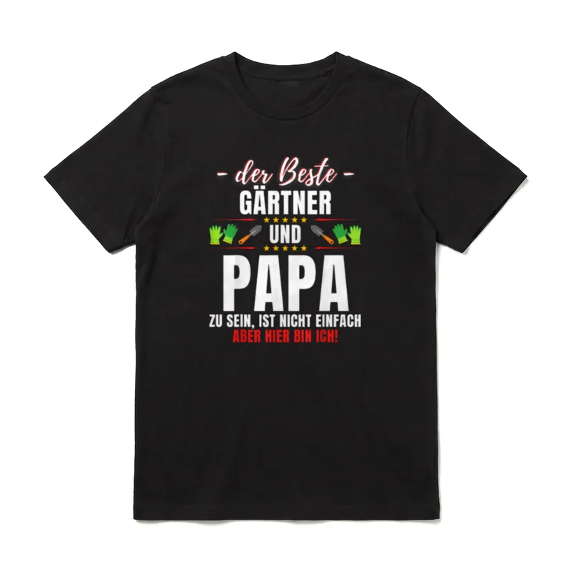 Papa und Gärtner lustiges T-Shirt – Klassisches T-Shirt in Schwarz
