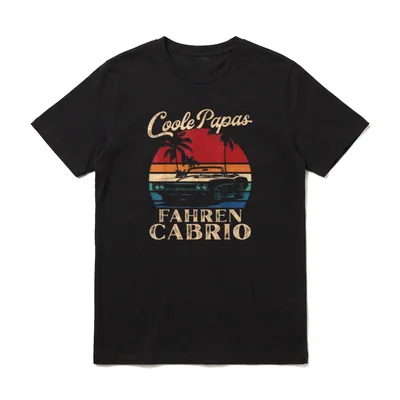 Coole Papas Fahren Cabrio T-Shirt – Klassisches T-Shirt in Schwarz