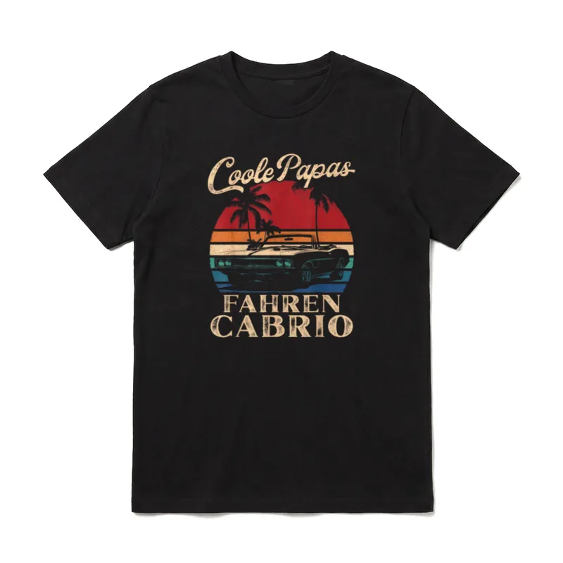 Coole Papas Fahren Cabrio T-Shirt – Klassisches T-Shirt in Schwarz