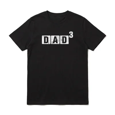 Distressed Dad Cubed Vater T-Shirt – Klassisches T-Shirt in Schwarz