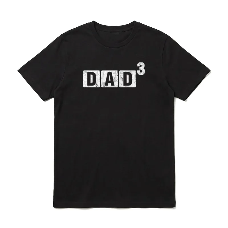 Distressed Dad Cubed Vater T-Shirt – Klassisches T-Shirt in Schwarz