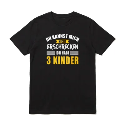 Nicht erschrecken Papa Mama drei T-Shirt – Klassisches T-Shirt in Schwarz