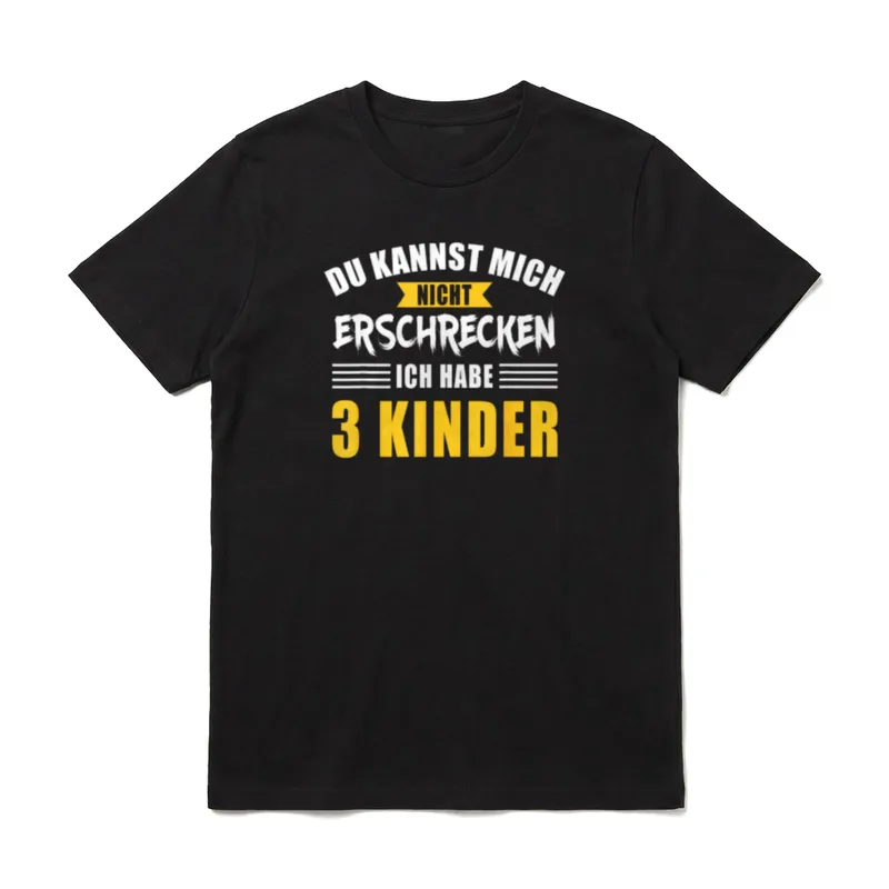 Nicht erschrecken Papa Mama drei T-Shirt – Klassisches T-Shirt in Schwarz