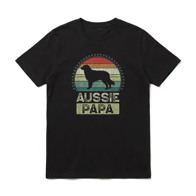 Aussie Papa Australian Shepherd T-Shirt – Klassisches T-Shirt in Schwarz