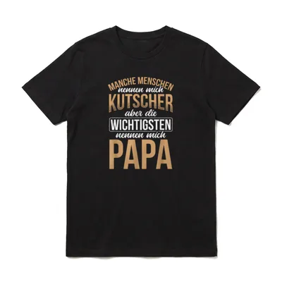 Kutscher Und Papa Pferdekutsche T-Shirt – Klassisches T-Shirt in Schwarz