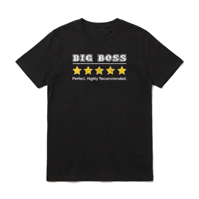 Big Boss 5 Star T-Shirt – Klassisches T-Shirt in Schwarz