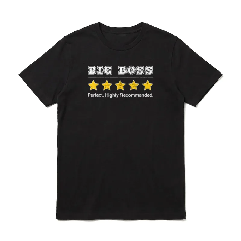 Big Boss 5 Star T-Shirt – Klassisches T-Shirt in Schwarz