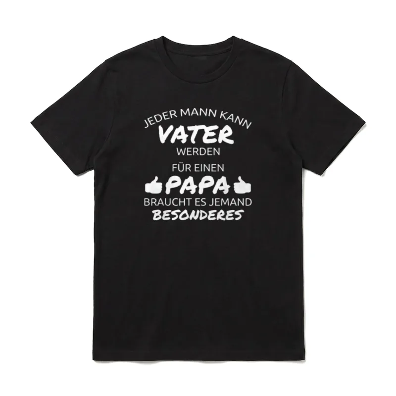 Jeder Mann Kann Vater T-Shirt – Klassisches T-Shirt in Schwarz