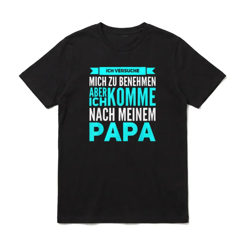 Ich Versuch Mich T-Shirt – Klassisches T-Shirt in Schwarz
